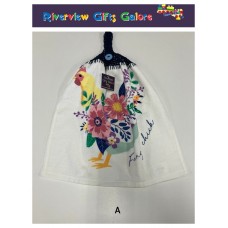 Crochet Top Hand Towel / Tea Towel - Fancy Chick Crochet Top Hand Towel / Tea Towel - Fancy Chick